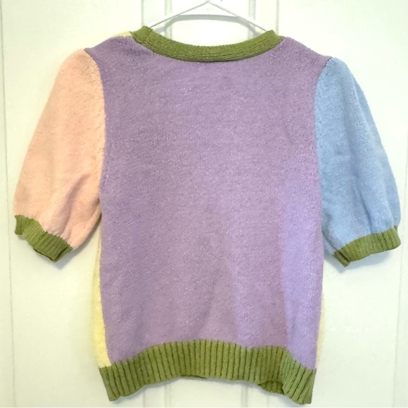 Juniors' SO® Color Block Cropped Sweater Cardigan - Picture 4 of 5